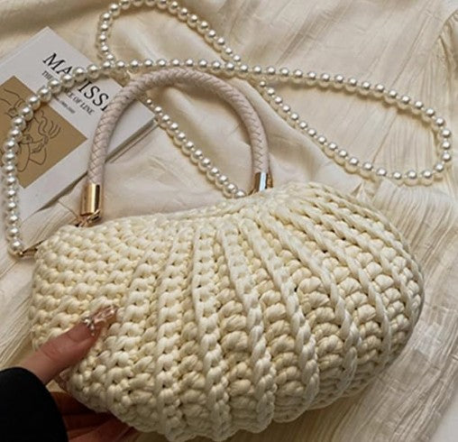 Handmade Crochet Seashell Purse