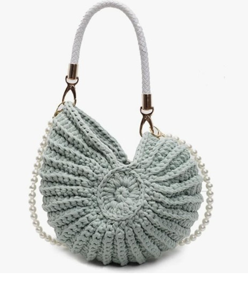 Handmade Crochet Seashell Purse