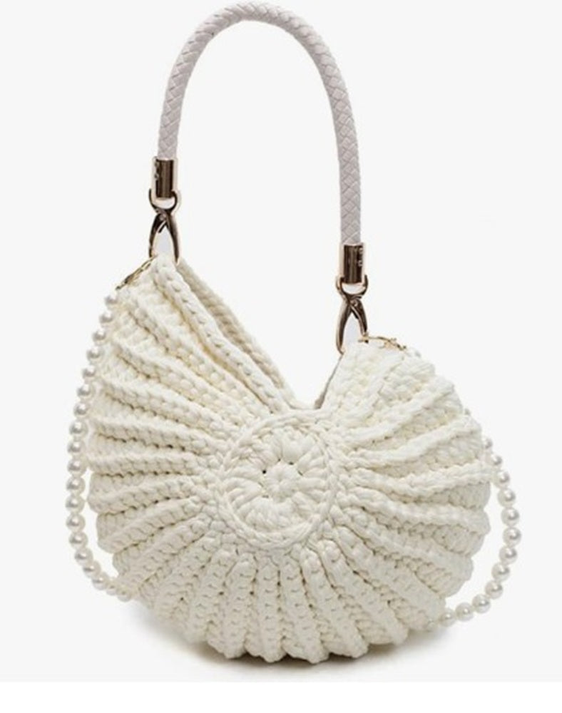 Handmade Crochet Seashell Purse
