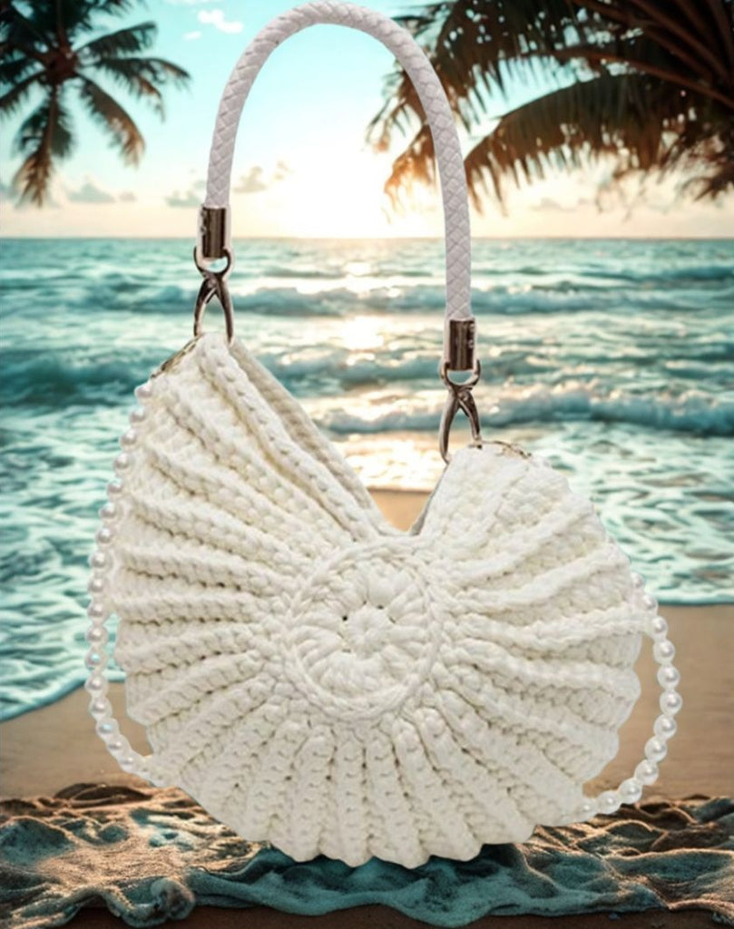 Handmade Crochet Seashell Purse
