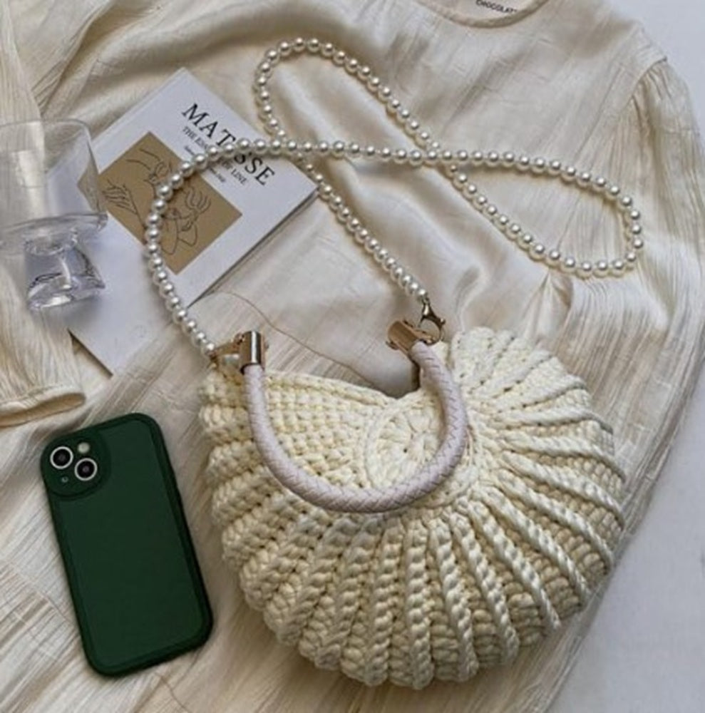 Handmade Crochet Seashell Purse