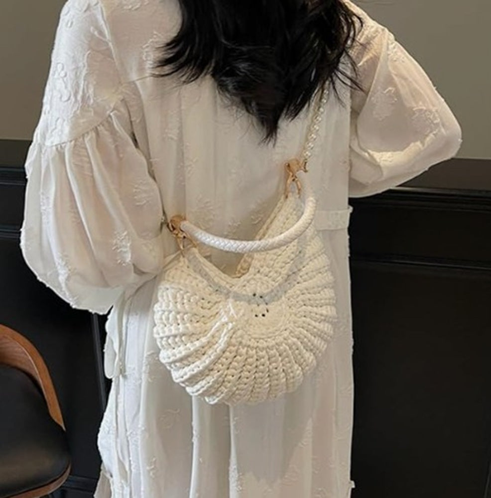 Handmade Crochet Seashell Purse