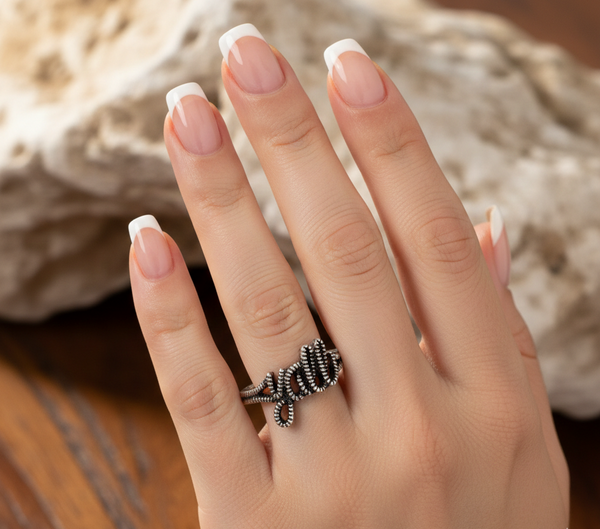 Silver Tone YAll Ring