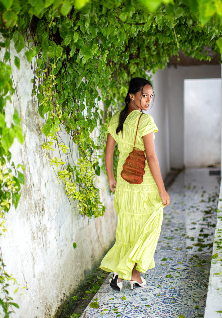 The Shell Bali Handwoven Wire Bag In Copper