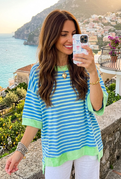 Amalfi Blues Striped Top