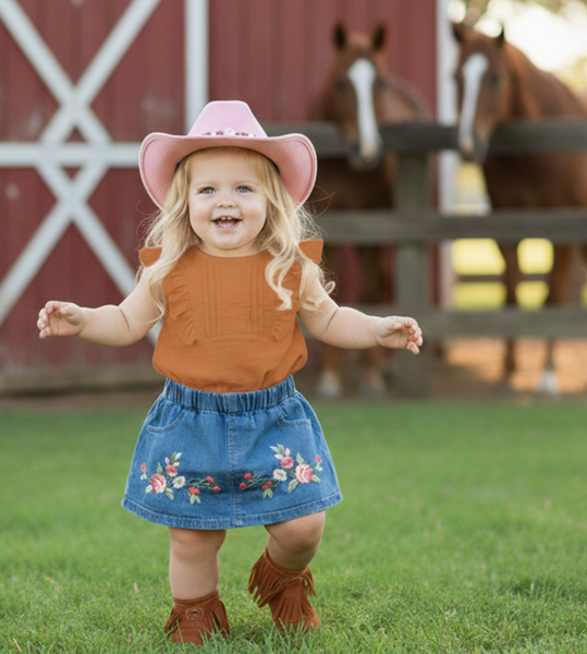 Absolutely Adorable Baby Cowkid Fringed Booties