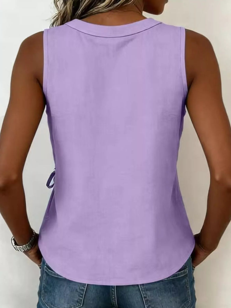 Suns Out Tie Detail Top