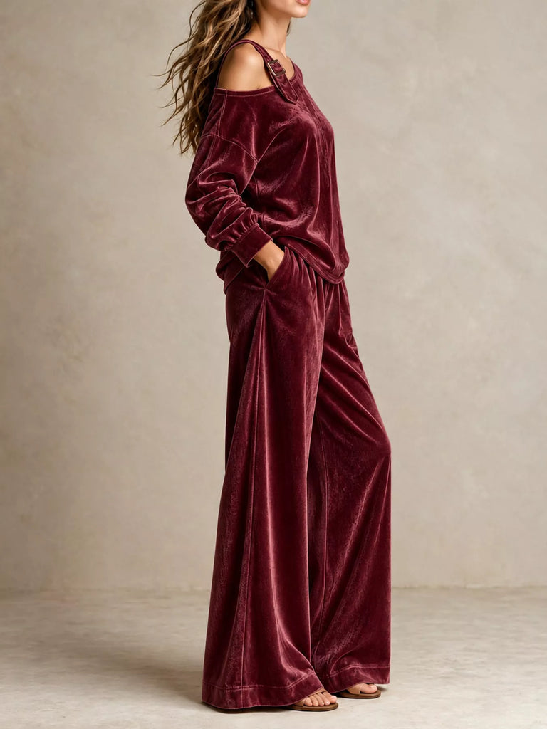 Next Level Asymmetrical Top and Pants Set