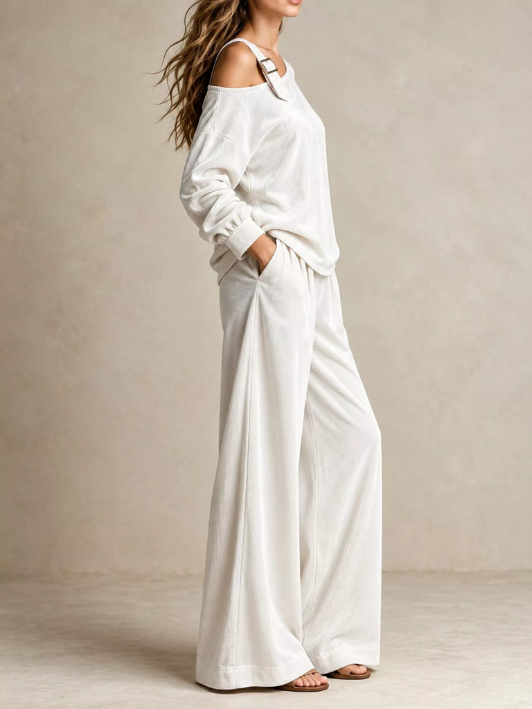 Next Level Asymmetrical Top and Pants Set