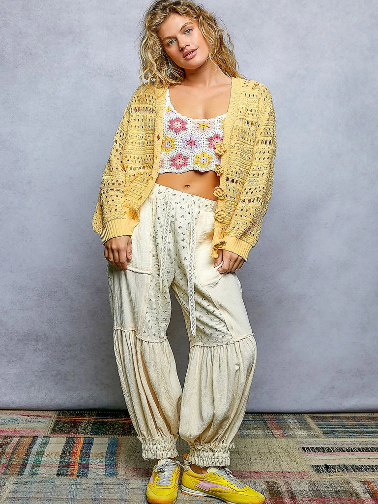 Floral Button Cardigan by POL