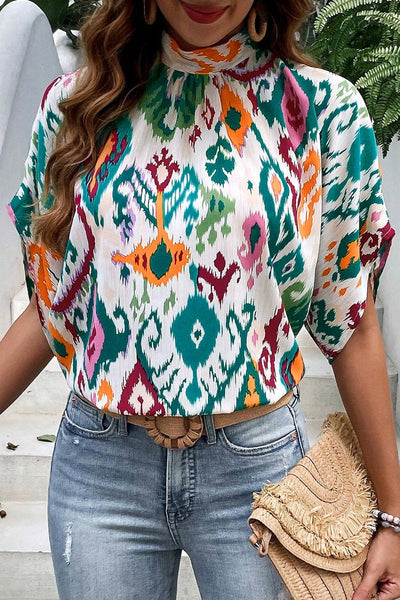 Aztec Delight Half Sleeve Blouse