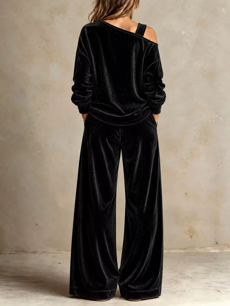 Next Level Asymmetrical Top and Pants Set