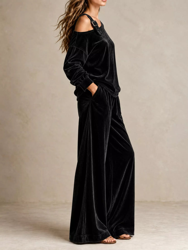Next Level Asymmetrical Top and Pants Set