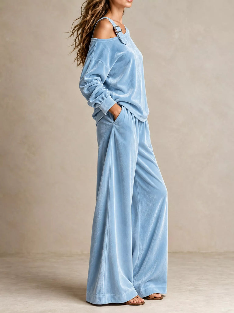 Next Level Asymmetrical Top and Pants Set