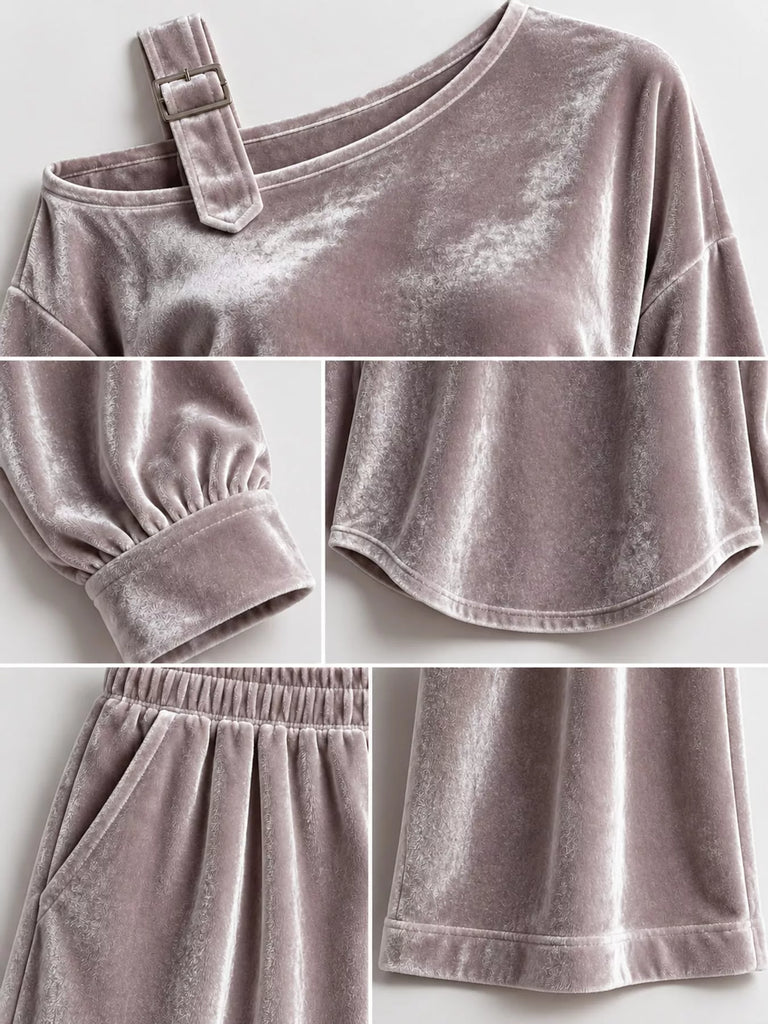 Next Level Asymmetrical Top and Pants Set