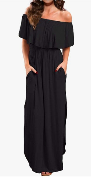 Country Bliss Long Ruffle Maxi Dress