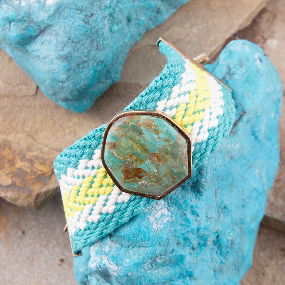 Blue Turquoise Woven Bracelet