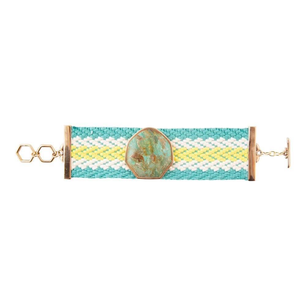 Blue Turquoise Woven Bracelet