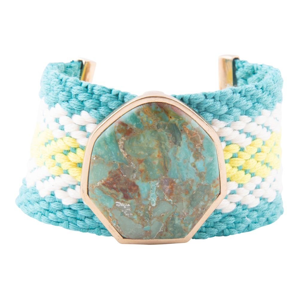 Blue Turquoise Woven Bracelet