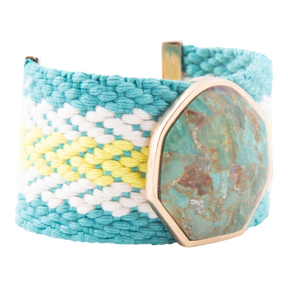 Blue Turquoise Woven Bracelet