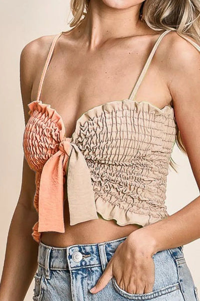 Smocked Ribbon Top by BiBi