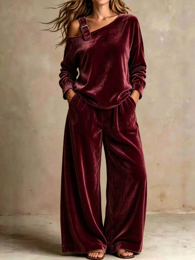 Next Level Asymmetrical Top and Pants Set