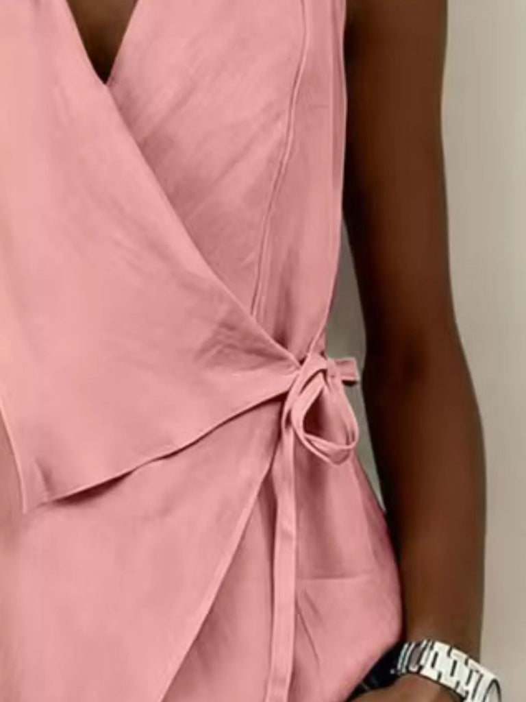 Suns Out Tie Detail Top