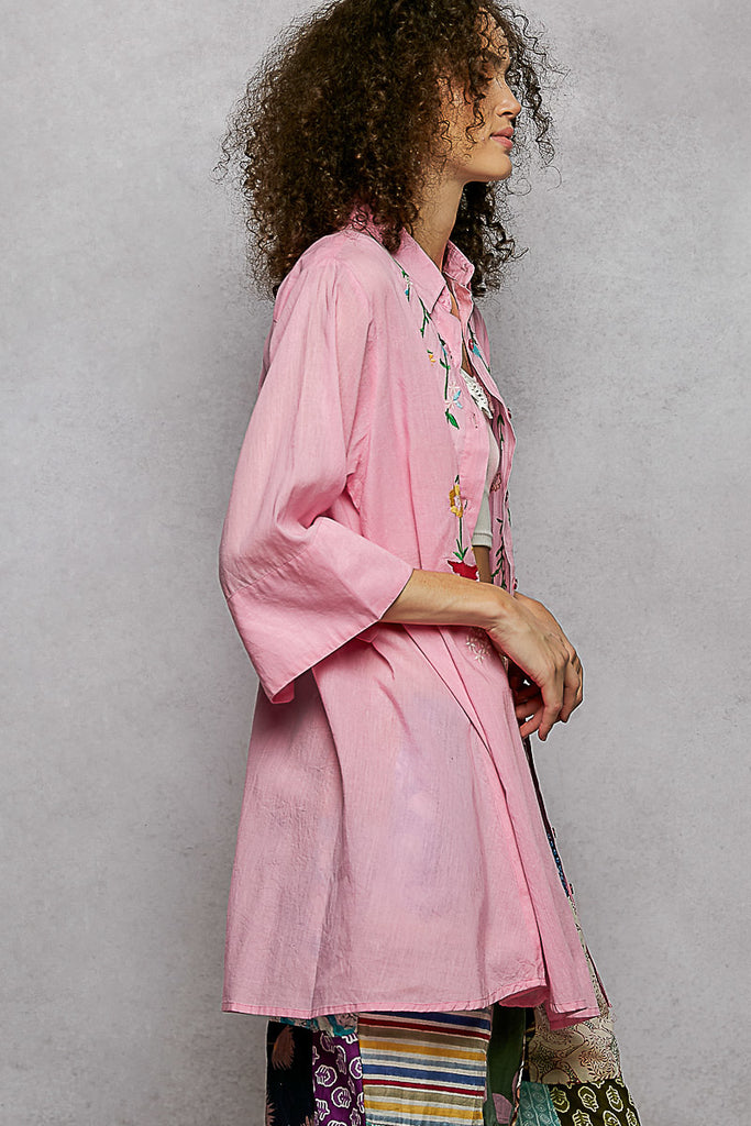 Floral Embroidered Shirt by POL