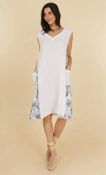 Cross My Heart Linen Dress by La Maison des Fibres Naturelles 