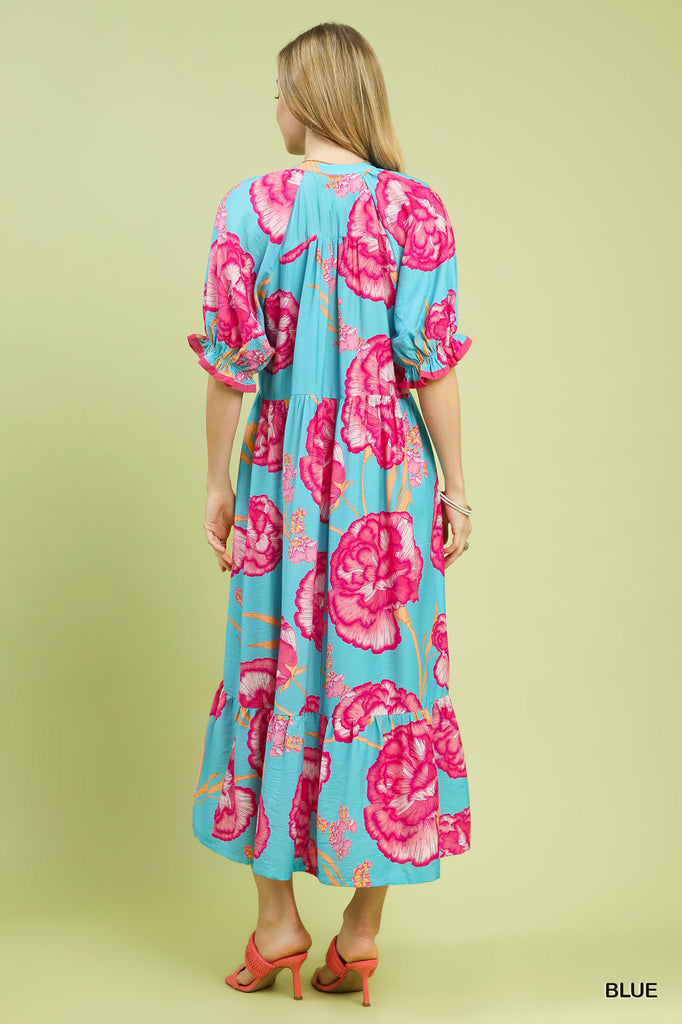 Floral Print Midi Dress by Umgee