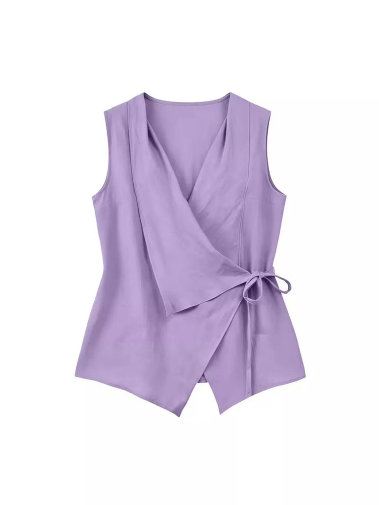Suns Out Tie Detail Top