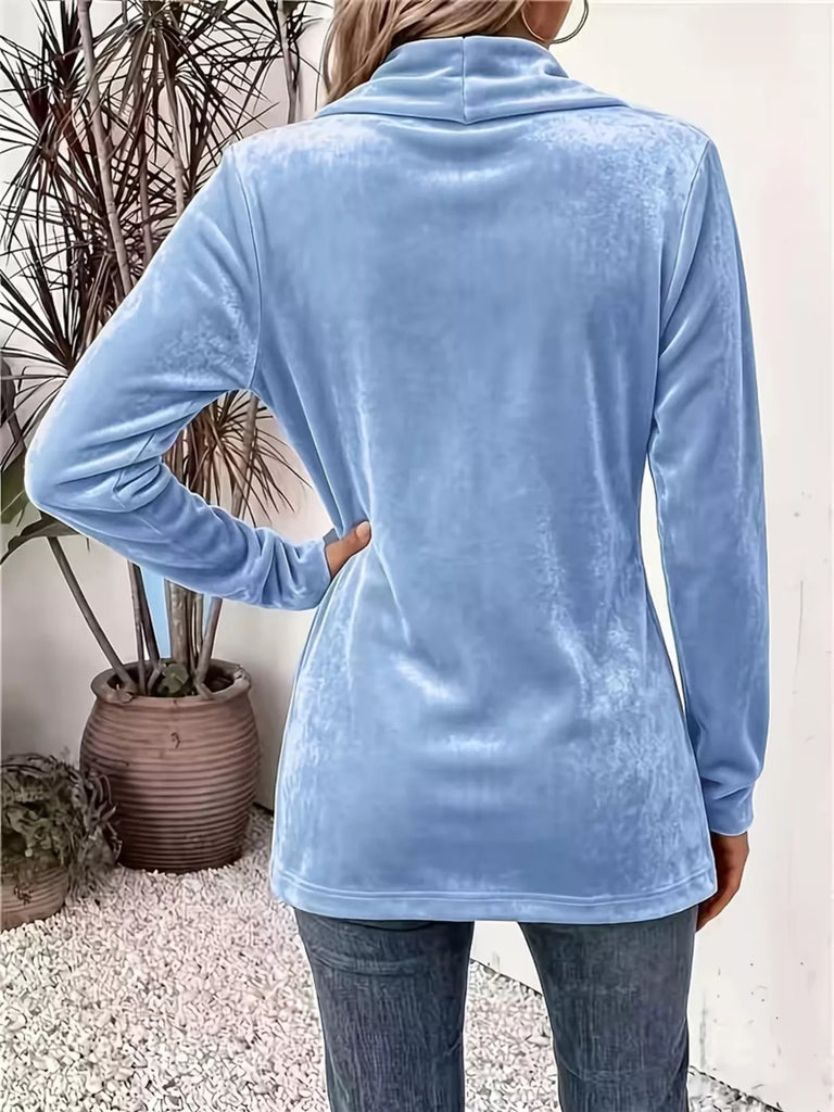 Velvet Open-Front Jacket