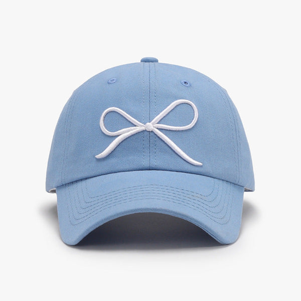 Precious Bow Embroidered Baseball Cap