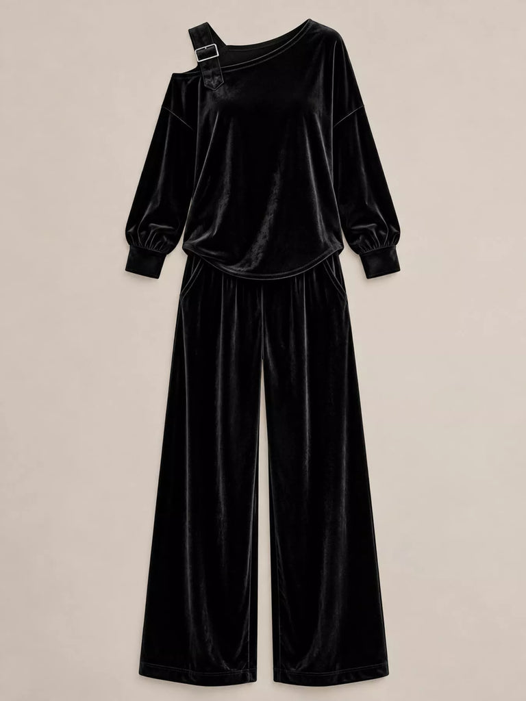Next Level Asymmetrical Top and Pants Set