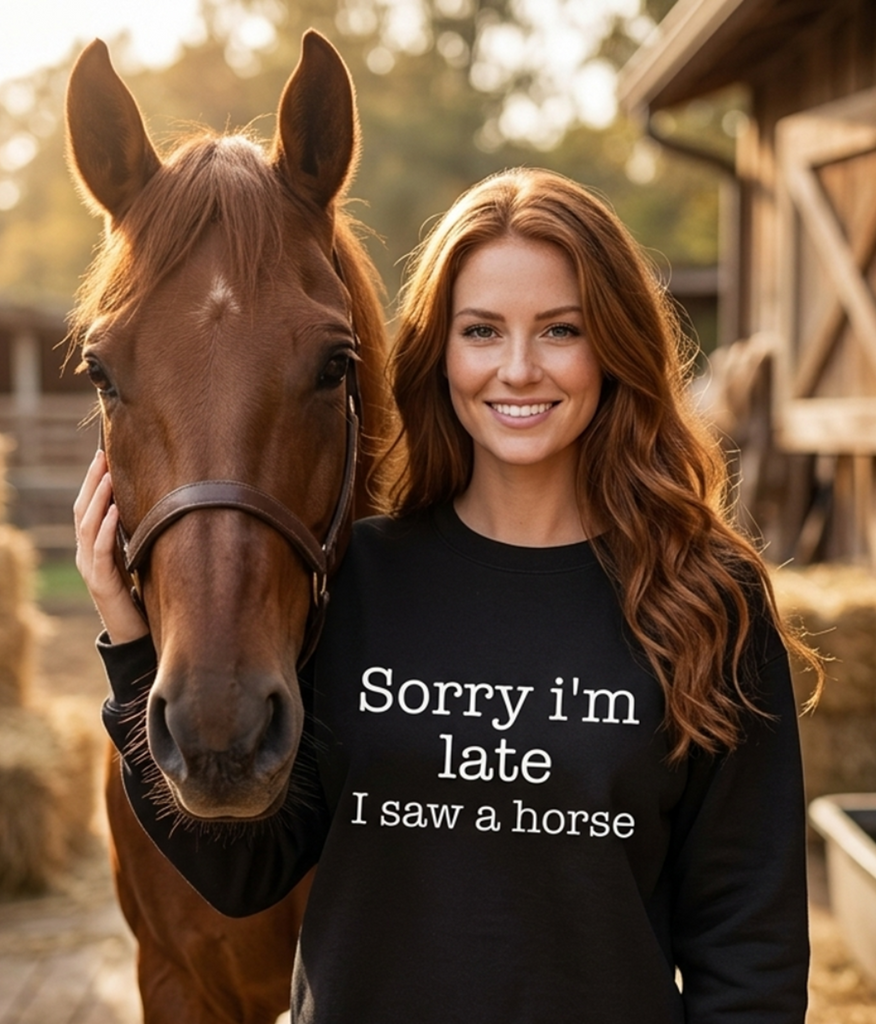 Sorry I’m Late I Saw a Horse Sweatshirt