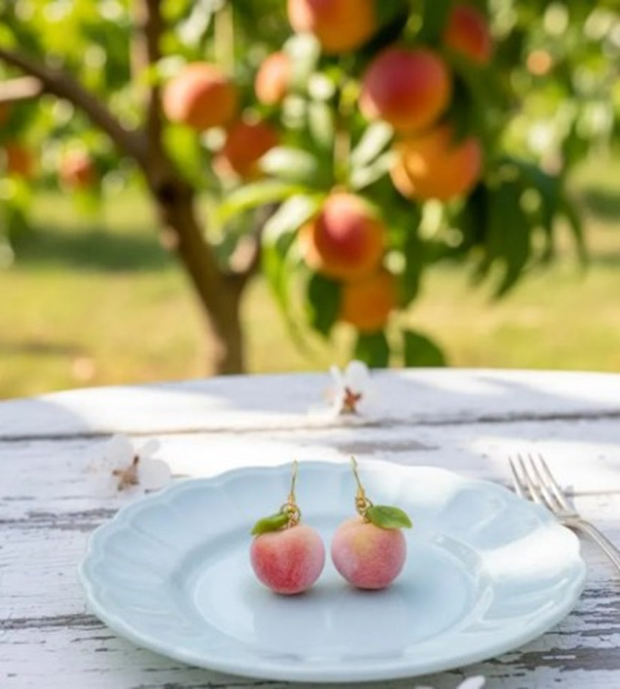 Fresh Fuzzy Peach Earrings