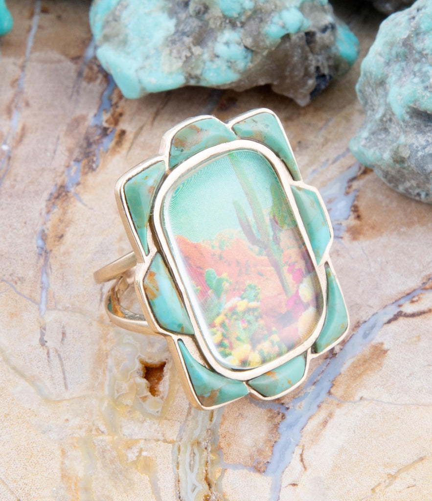 Scenic Desert Sedona Blue Turquoise Ring