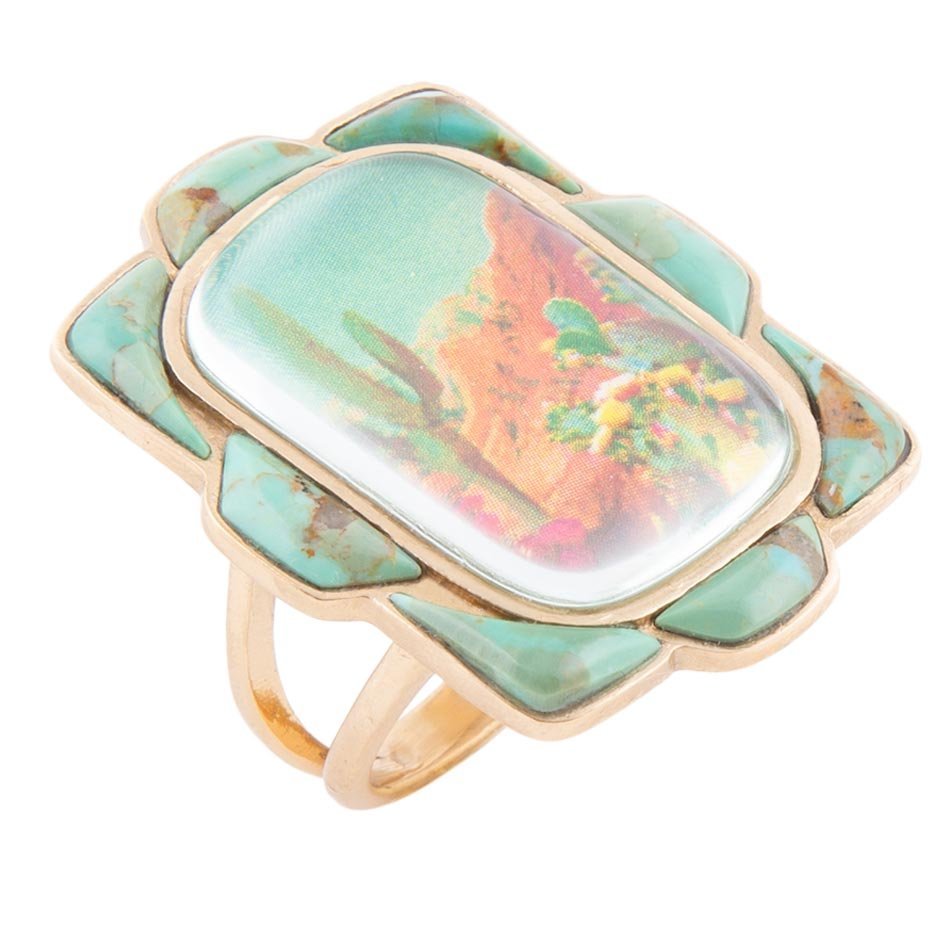 Scenic Desert Sedona Blue Turquoise Ring
