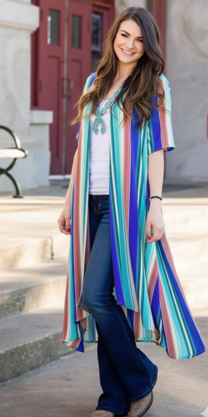 Bright Sunshine-y Day Serape Duster