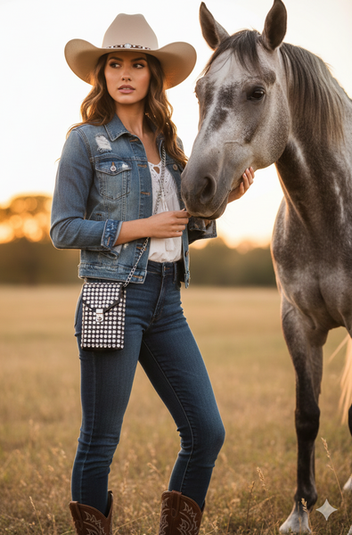 Sedona Crystal Stud Cellphone Convertible Bag