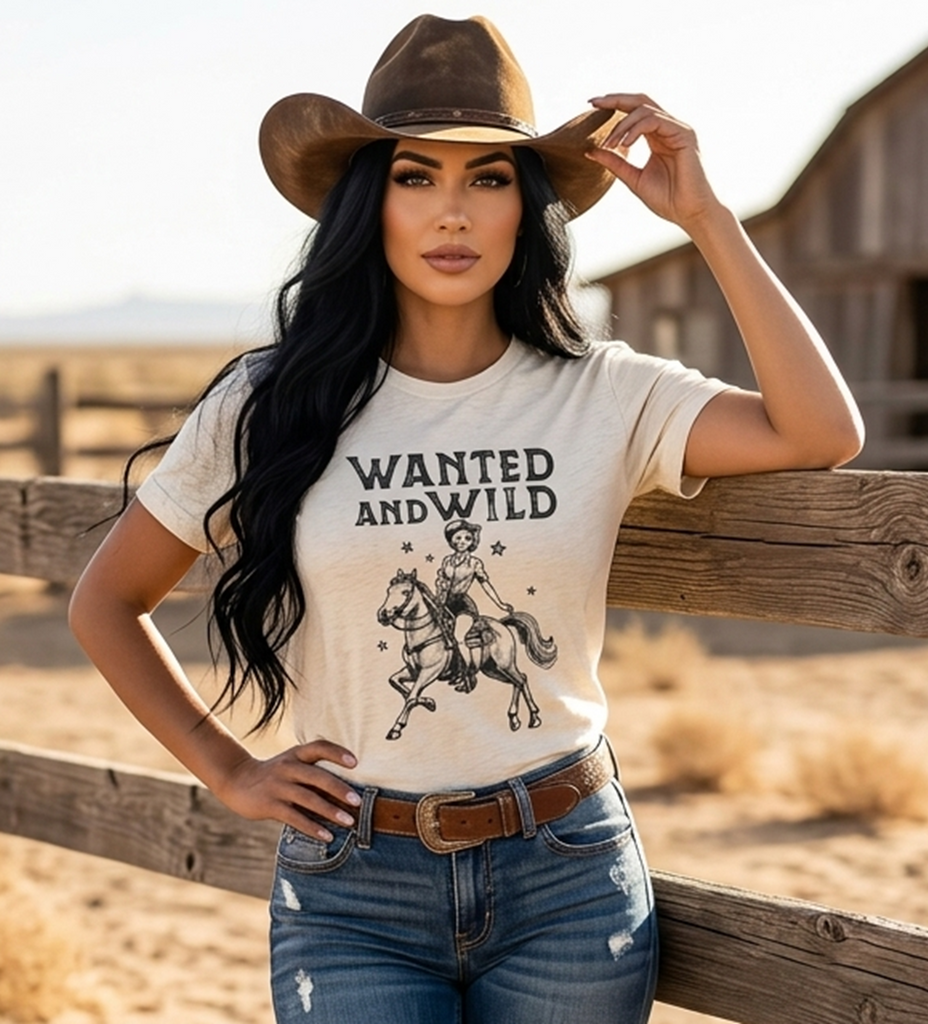 Wanted and Wild Cowboy Tee