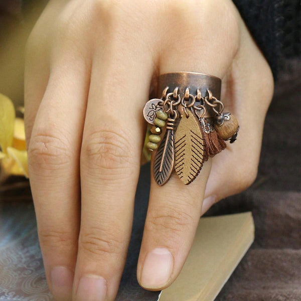 Boho Dreams Adjustable Antique Bronze Ring