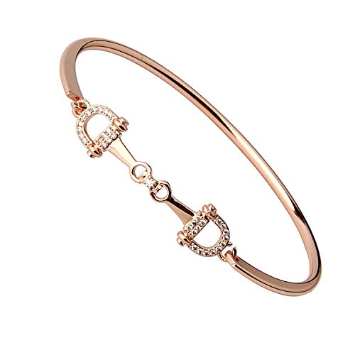 Rose Gold Tone Snaffle Bit Bracelet