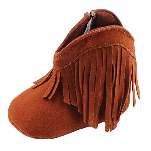 Absolutely Adorable Baby Cowkid Fringed Booties