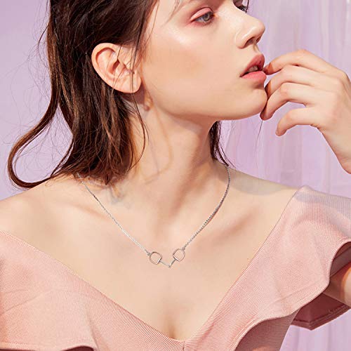 Silver and Gold Snaffle Bit Necklace 