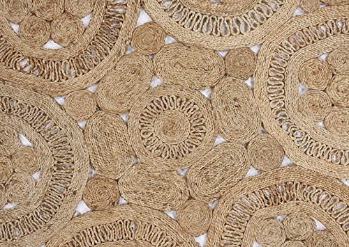 Hand Braided Natural Jute 4 Ft Round Indoor Area Rug