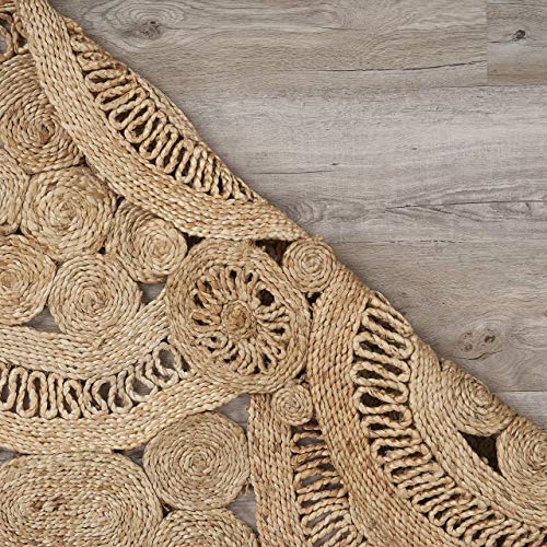 Hand Braided Natural Jute 4 Ft Round Indoor Area Rug