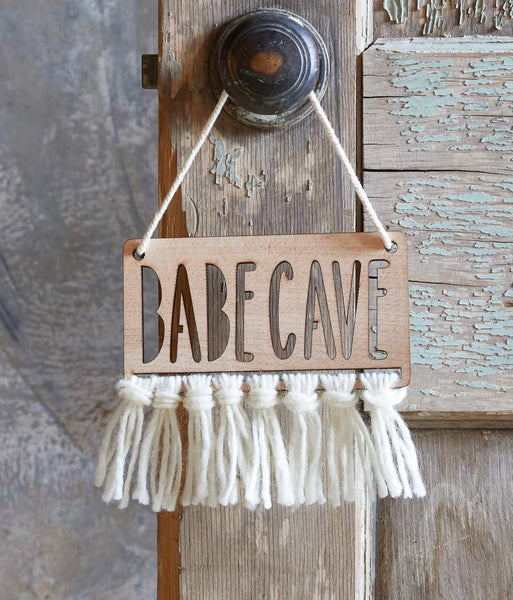 Babe Cave Beechwood Sign for Your Boho Babe