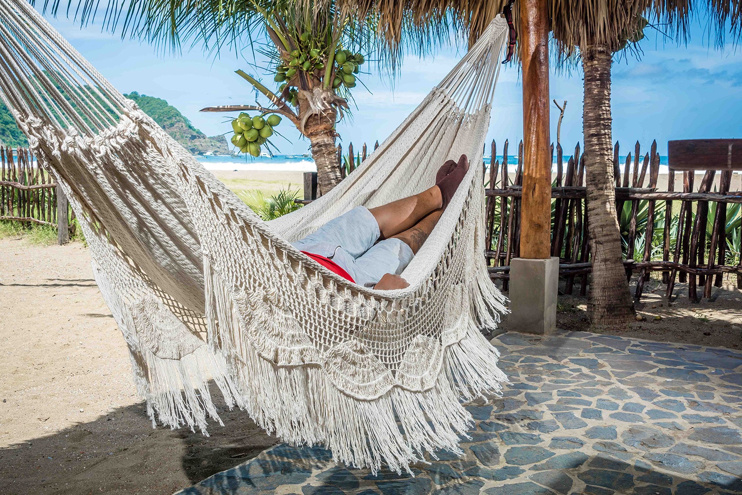 hängematte romantisch Romantic Crochet Cotton Hammock