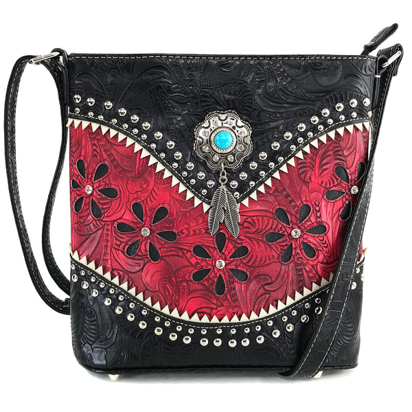 Red Bandana Messenger Bag by Justin West
